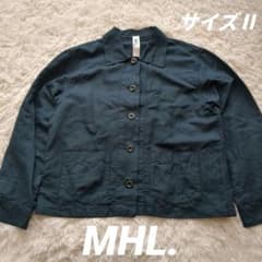 極美品 MHL. マーガレットハウエル コットンリネン シャツジャケット 
