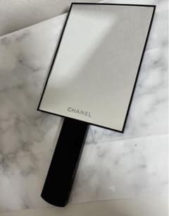 CHANEL シャネル ノベルティー 鏡 卓上 ハンド　スタンド ミラー 黒のサムネイル