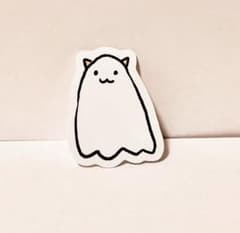 おばけ 猫 ステッカー シールのサムネイル