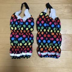 キッズ用 レッグウォーマー カラフルドット柄のサムネイル