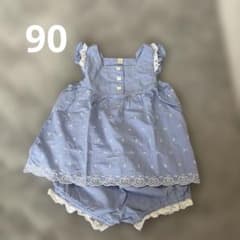 90サイズ　ノースリーブ　セットアップ　西松屋のサムネイル