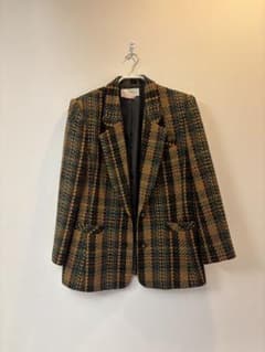 【LUVA JUNIOR 】チェック柄 ウール混 ジャケットのサムネイル