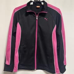 PUMA プーマ レディース ジャージ ジャケット M 黒 ピンク スポーツのサムネイル