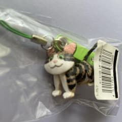 キジトラ猫 レザー携帯ストラップのサムネイル