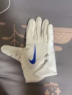Nike アメリカンフットボールグローブ ホワイト/ブルーのサムネイル