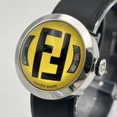 新品電池 FENDI 8010Lズッカ ブースラ ラバーベルト クォーツ 腕時計