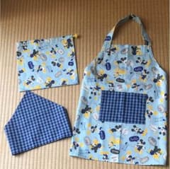 ミッキー柄 エプロン三点セットのサムネイル