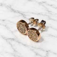MICHAEL KORS Crystal Round Stud Earrings