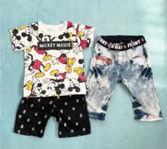 【 男の子セット 】ミッキーTシャツ　パンツ２枚のサムネイル