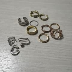 レディース リング 指輪 9点 イヤーカフ3点セット まとめ売りのサムネイル