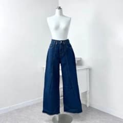 新品 フレアパンツ デニム ビンテージ ワイドパンツ インディゴ 履き心地のサムネイル
