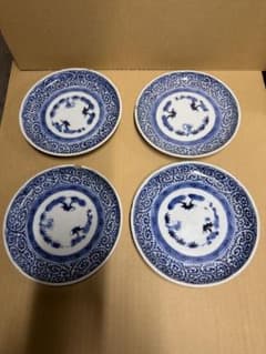 「L142」長期保管品 伊万里染付蛸唐草中皿 4枚 L142」長期保管品 伊万里染付蛸唐草中皿 4枚 - メルカリ