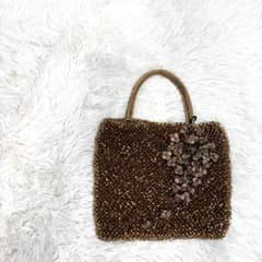 美品 ANTEPRIMA ハンドバッグ ゴールド ワイヤーバッグ ビーズ - メルカリ