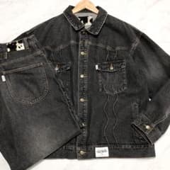美品✨BADWAY×STUDIOUS別注 デニム セットアップ ダブルニー 黒 - メルカリ