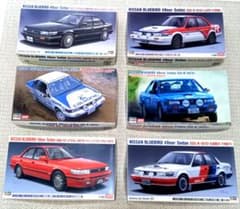 【お買い得！】ハセガワ　プラモデル　日産ブルーバード6種まとめ売り！ お買い得！】ハセガワ プラモデル 日産ブルーバード6種まとめ売り