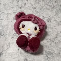 ハローキティ ぬいぐるみ ヒョウ柄 フード付きのサムネイル