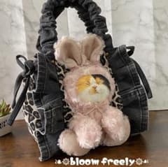 コヤンイサムチョン デニムリメイク【トートバッグ】 フリルバッグ