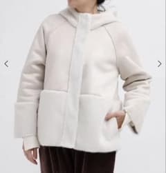 新品未使用】ヤマダヤ ムートンコート ファーコート アウター 白系