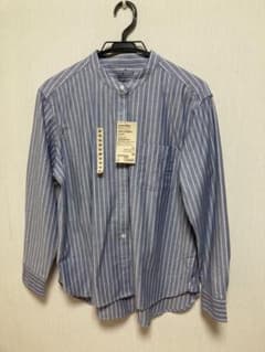 無印良品　スタンドカラーシャツ　ストライプのサムネイル