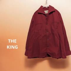 【美品】THE KING 50sスタイル ギャバシャツ ボルドー 日本製 完売品のサムネイル