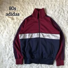 adidas トラックジャケット 刺繍ロゴ 三角タグ タイ製 L相当 80s