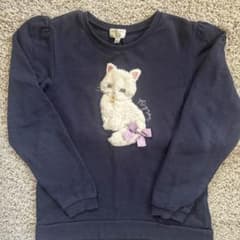 any FAM 150サイズ ふわふわ猫刺繍トレーナーのサムネイル