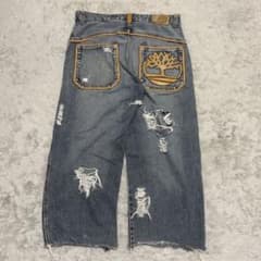 Timberland 00s バギーデニム ワイド ダメージ加工 34 BZ63 - メルカリ