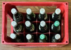 レトロ】コカコーラ 1L ×12本用ケース & スプライト1ℓ空き瓶12本