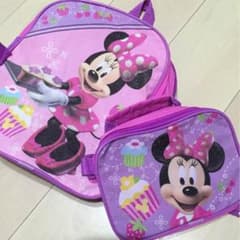 値下げ！美品＊ディズニー.ミニー.リュック＆ポーチのセット♡激安のサムネイル