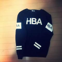 HBA風 パーカー黒白のサムネイル