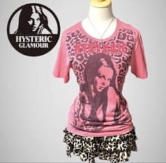 HYSTERIC GLAMOUR Tシャツ 半袖 ピンクヒョウ柄のサムネイル