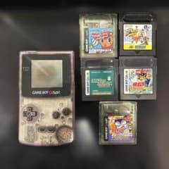 ゲームボーイカラークリアパープル+ソフト5本のサムネイル