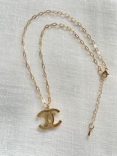 CHANEL ノベルティココマーク ロゴ チャームネックレス(チェーン社外品