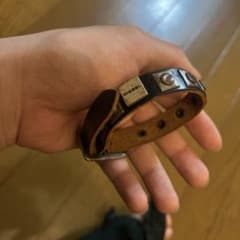 DIESEL レザーブレスレット スタッズ付きのサムネイル