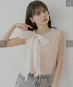 Chico BIGリボンシャギーフレンチニット トップスのサムネイル