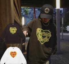 Human Made ハートロゴ ロングスリーブTシャツ ブラック
