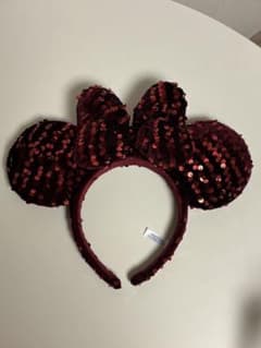 ディズニー スパンコール カチューシャ ボルドーのサムネイル