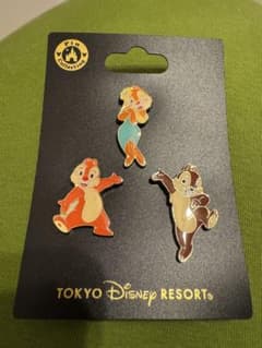 칩 & 데일 클라리스 핀 배지 디즈니랜드 Disney 3개 세트