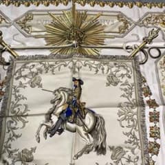 Hermès 騎士と馬 デザイン スカーフ - メルカリ