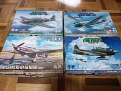 最終値下げ　タミヤ　1/72 ゼロ戦と飛燕 4機セットのサムネイル
