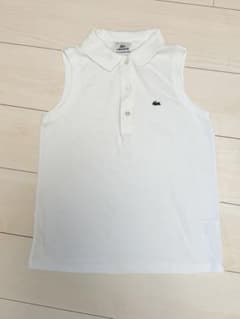 美品 LACOSTE ラコステ ノースリーブ ポロシャツ 白 40 M相当のサムネイル