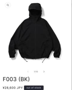 完売品】ES.1 F003 ナイロンジャケット ブラック L - メルカリ