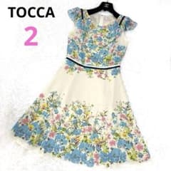 トッカ TOCCA★フリル袖 花柄 Aライン ワンピース 総柄【美品/手洗い可】 美品 TOCCA トッカ 膝丈ワンピース 花柄 ベルトライン フリル袖 - メルカリ