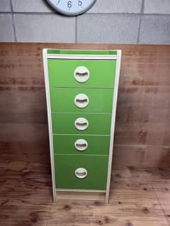 昭和レトロ レトロポップ チェスト タンス 引き出し グリーン 緑色 古道具 8段 チェスト グリーン 昭和レトロ レトロ レトロポップ 当時もの