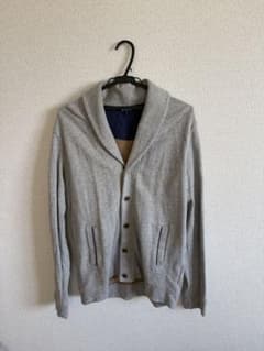 ABAHOUSE ショールカラー カーディガン グレーのサムネイル