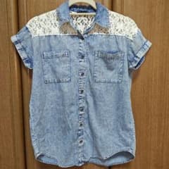 INGNI デニムレースシャツ 半袖のサムネイル