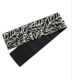 半幅帯ベルト　SOURA リーフ× ブラック　帯結び不要 半幅帯ベルト SOURA リーフ× ブラック 帯結び不要 - メルカリ