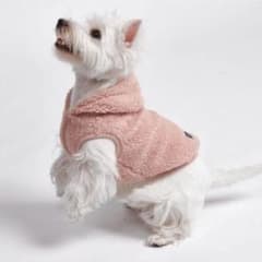 犬服 ジャケット アウター パーカー ピンク 防寒着のサムネイル