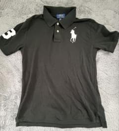 Ralph Lauren 短丈 ビッグポニー ポロシャツ ピチt ブラック - メルカリ