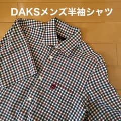 DAKS メンズ 半袖シャツ チェック柄 サイズLのサムネイル